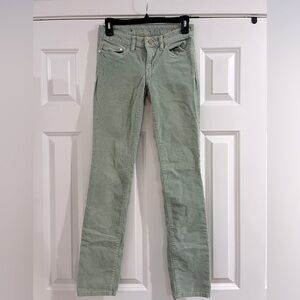 Tory Burch Green Cord Jeans